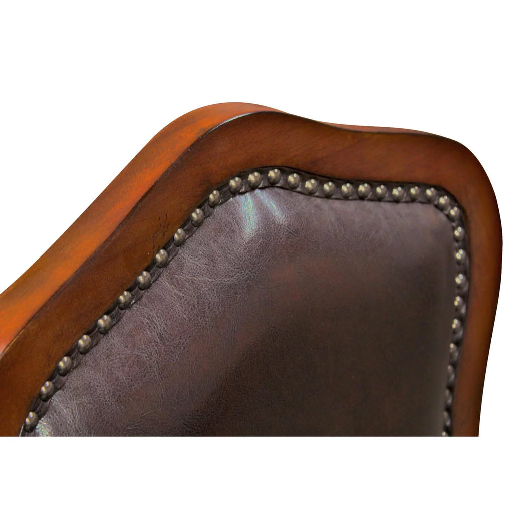 Brown Cherry Wood Dining Chairs Set of 2 Q620421