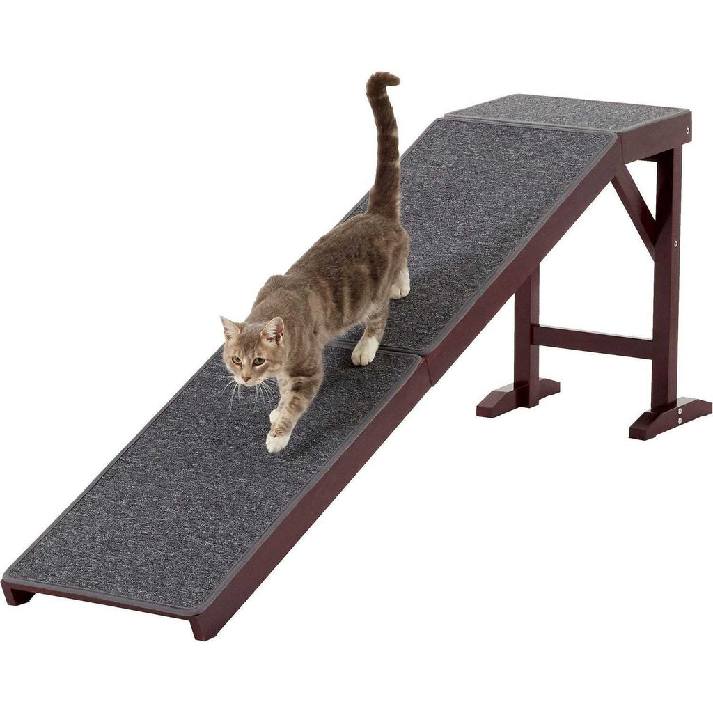 Wooden Carpeted Cat Dog Ramp E130935