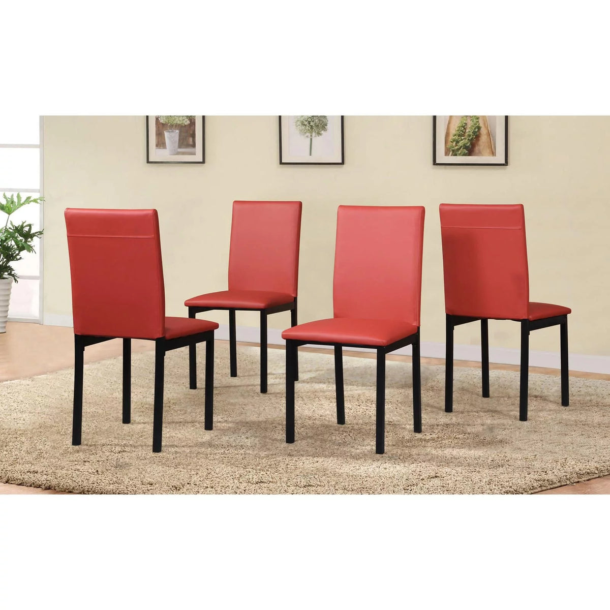 Black Dining Chair Set of 4 X447