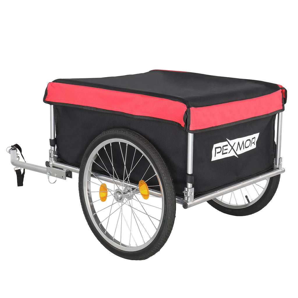 Foldable Bike Cargo Trailer with 20" Wheel & Waterproof Cover A5597
