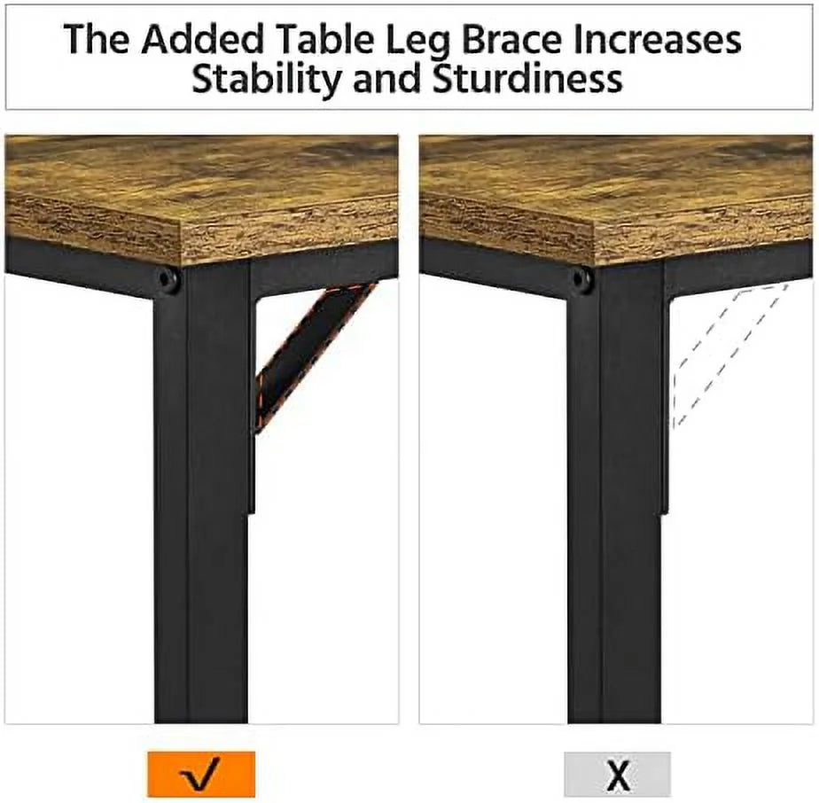 3 Piece Counter Height Dining Table with Stools Set of 2 D7393