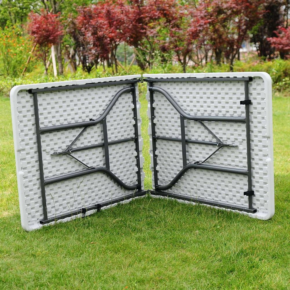 6 FT White Plastic Folding Table P148654