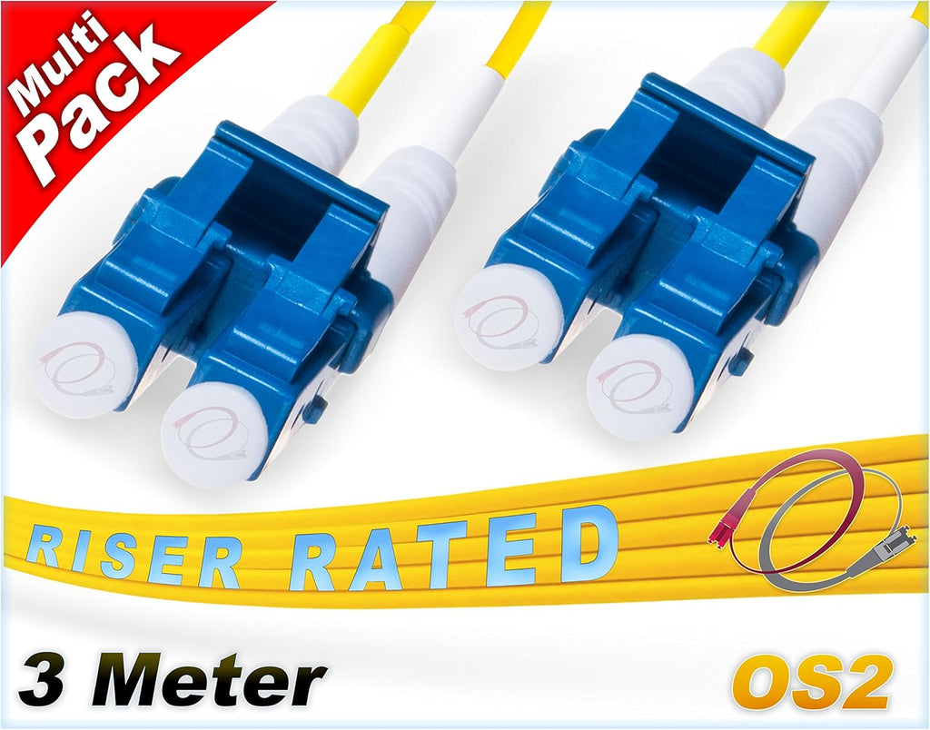 24 Pack 3M OS2 LC LC Single Mode Fiber Patch Cables I6807