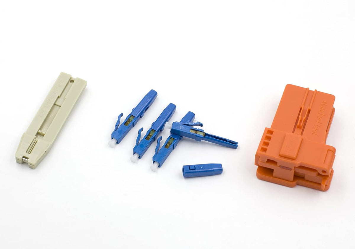 200pcs LC UPC Fiber Optic Quick Connector Single Mode 9/125 Q799