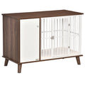 Wooden Dog Kennel End Table with Cushion W74132
