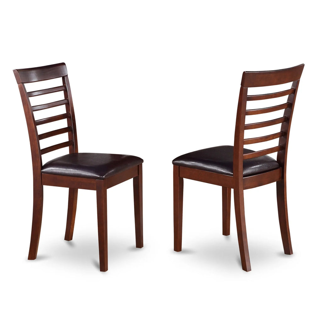 5 Pieces Real Wood Dining Table Set with 4 Faux Leather Seat Chairs T380558