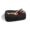 7 ft Giant Black Bean Bag Sofa S5570