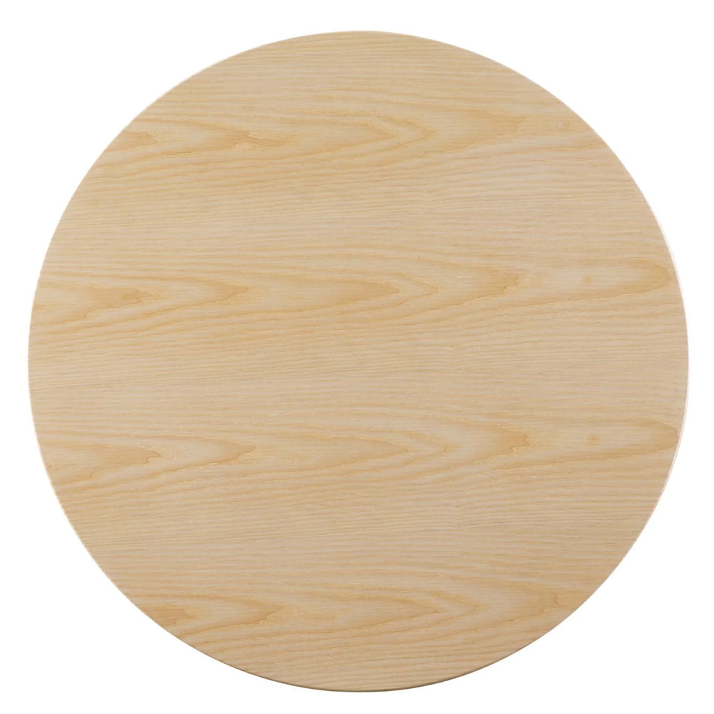 Round Wood Metal Coffee Table Y5501