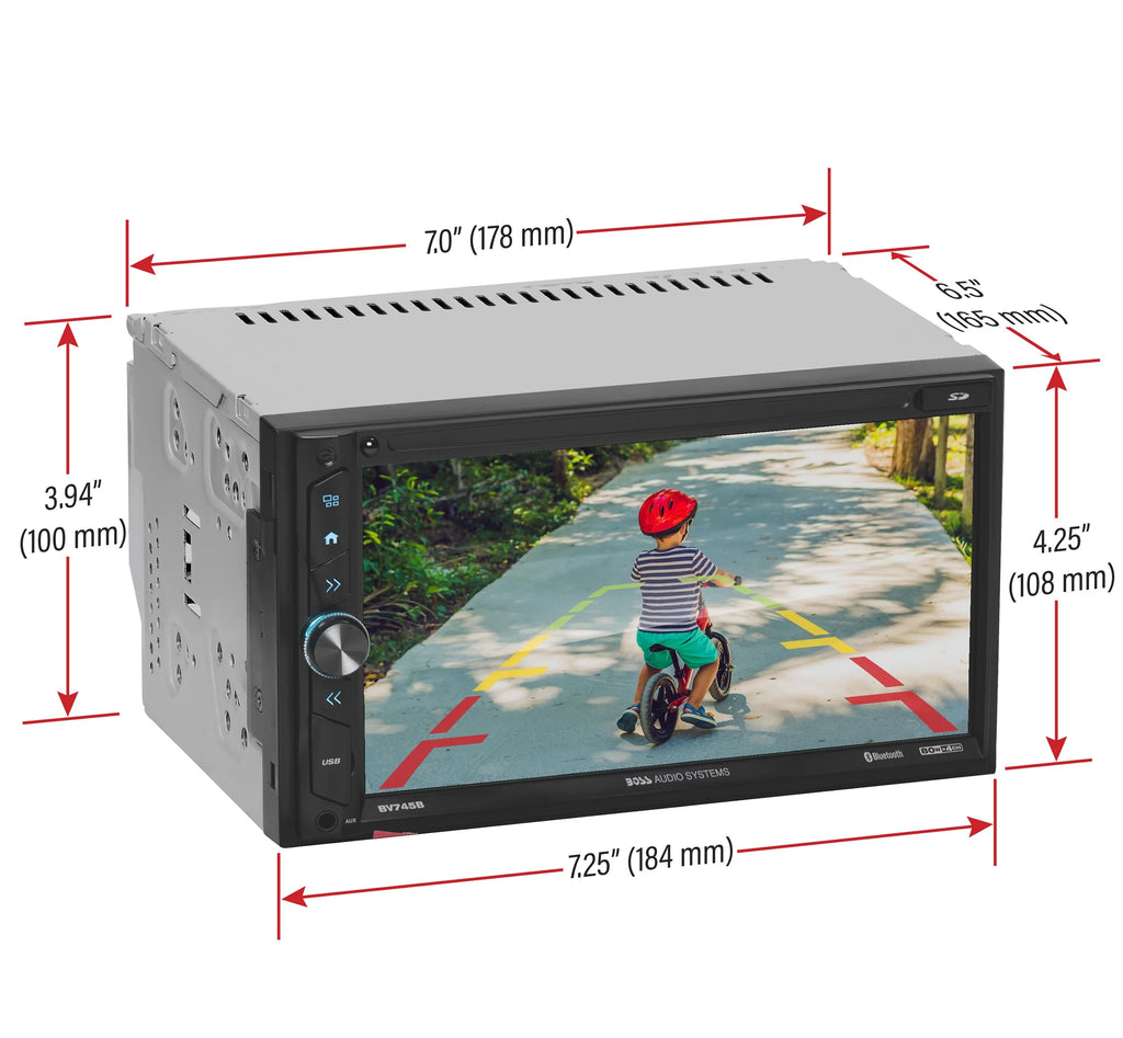 6.95 inch Double Din Touchscreen Bluetooth Car Stereo System E970490