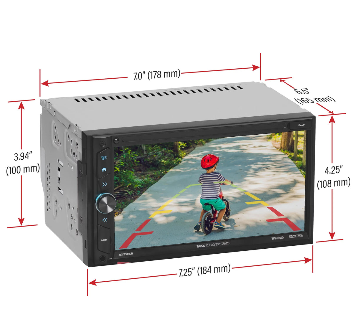 6.95 inch Double Din Touchscreen Bluetooth Car Stereo System E970490