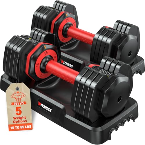 Adjustable Dumbbells Set of 2 with Anti-Slip Handle N532