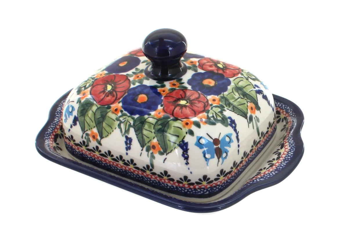 Polish Pottery Square Butter Dish W732267