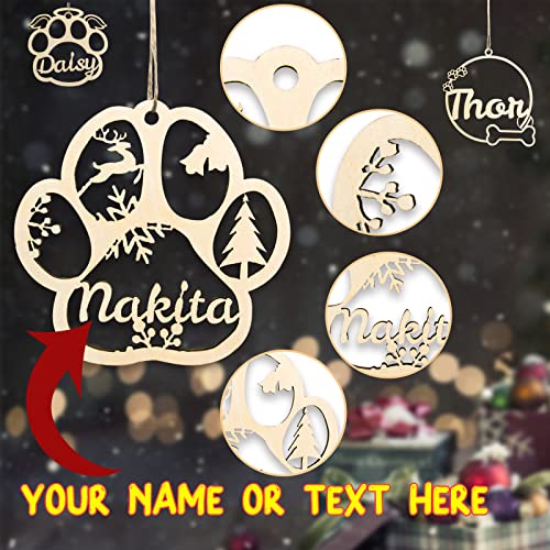 Wooden Dog Christmas Ornament U65859