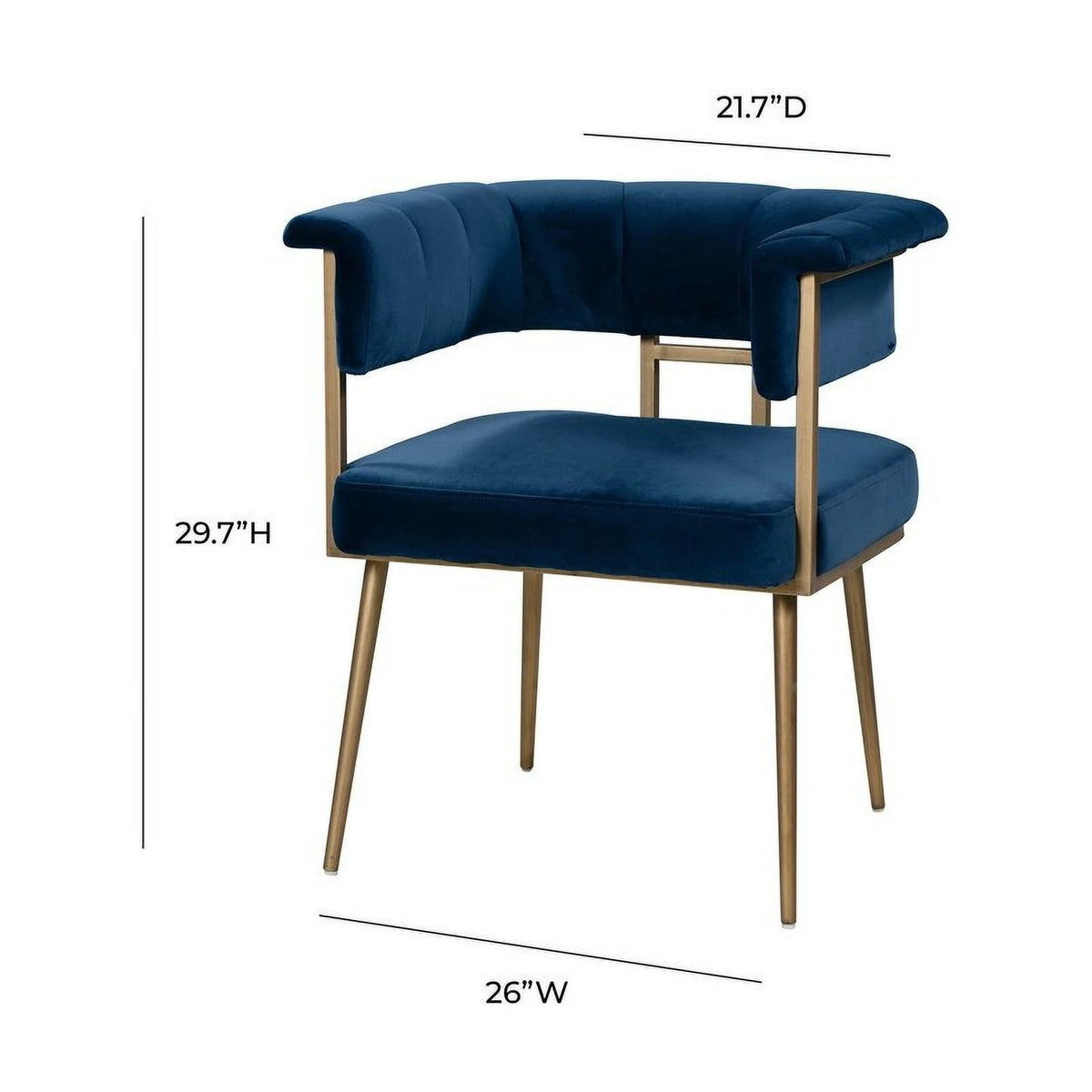 Navy Velvet Upholstered Chair Z9218