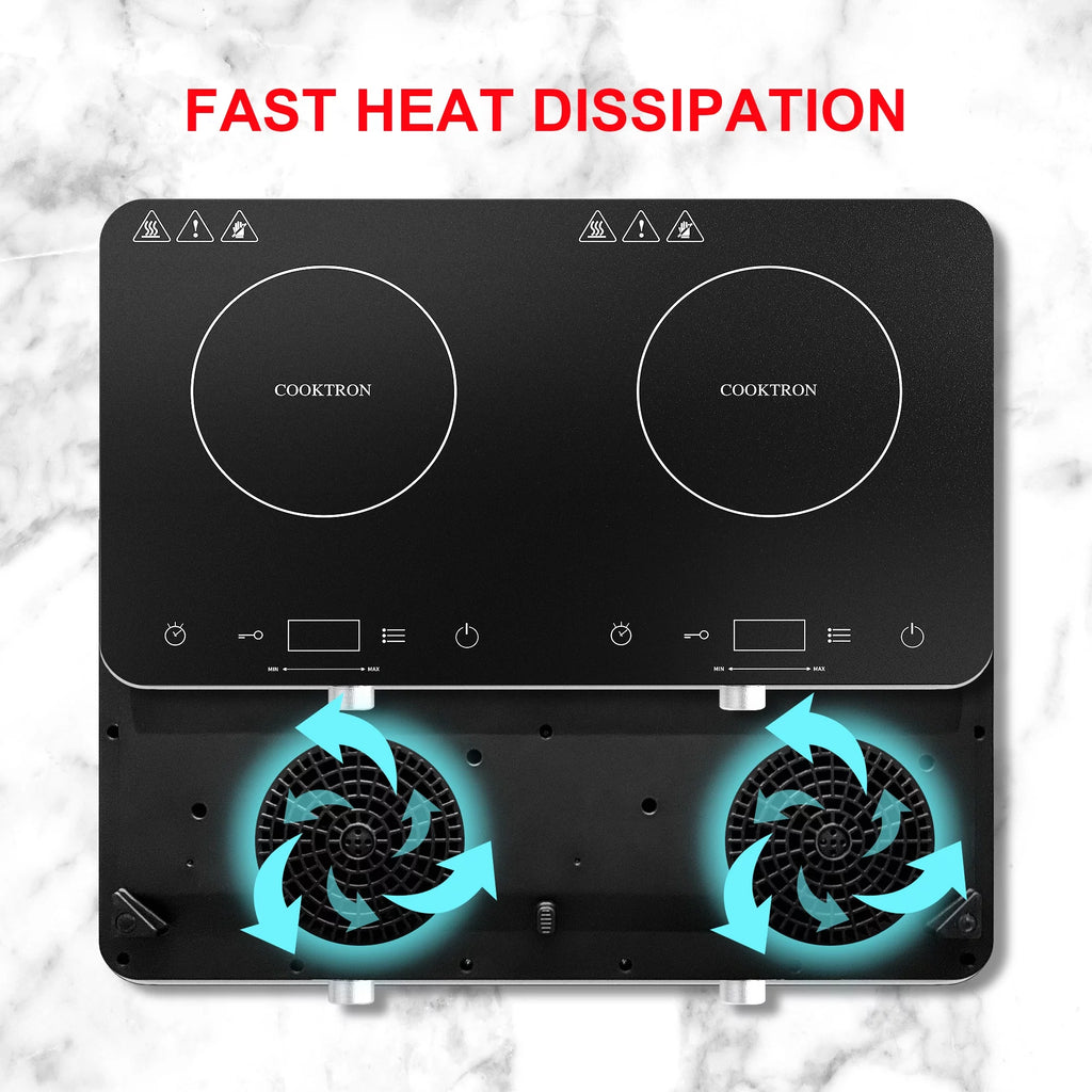 1800W Double Burner Electric Induction Cooktop J61576