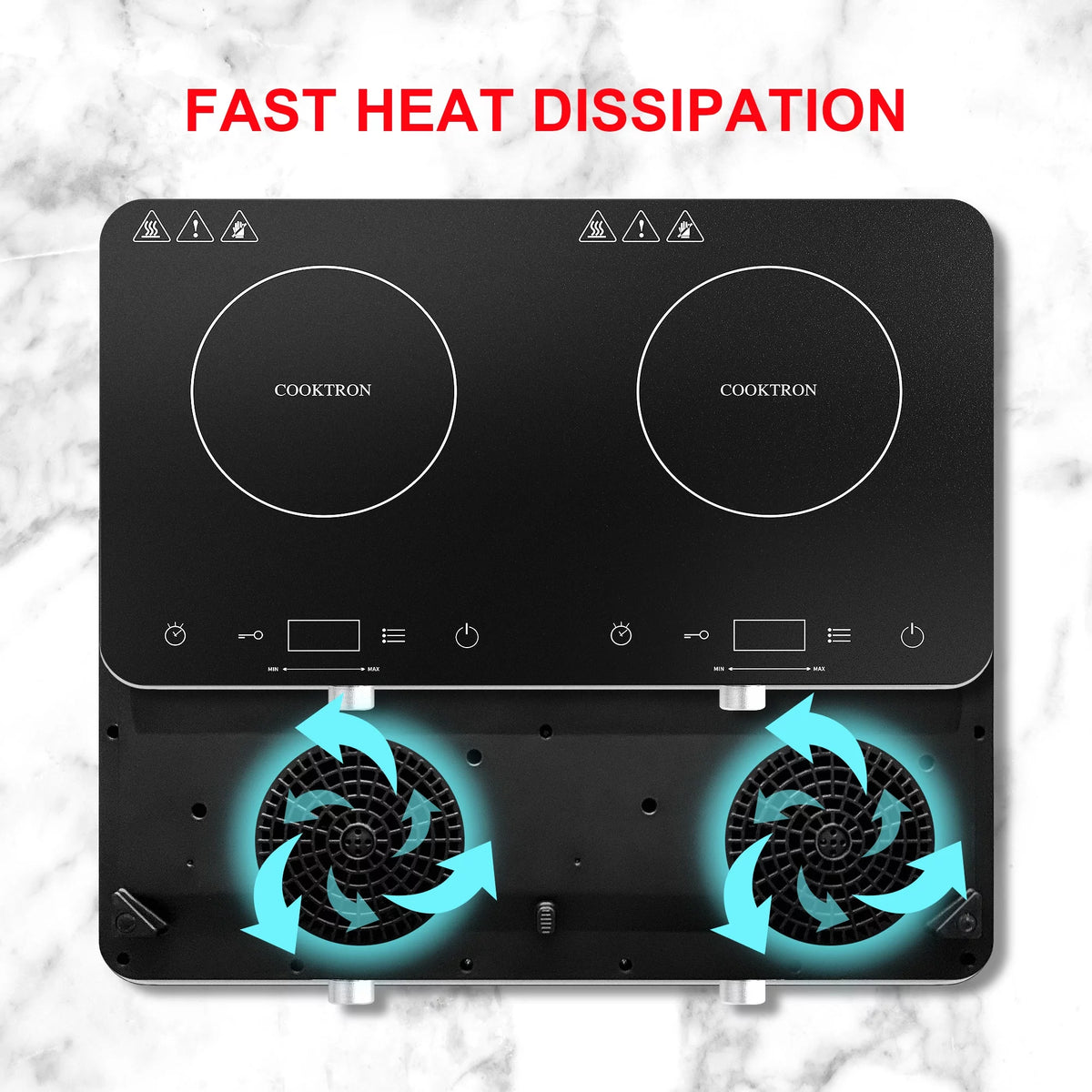 1800W Double Burner Electric Induction Cooktop J61576