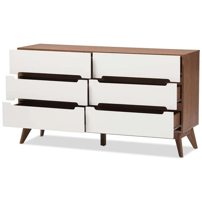 6 Drawer Wooden Double Dresser S170045