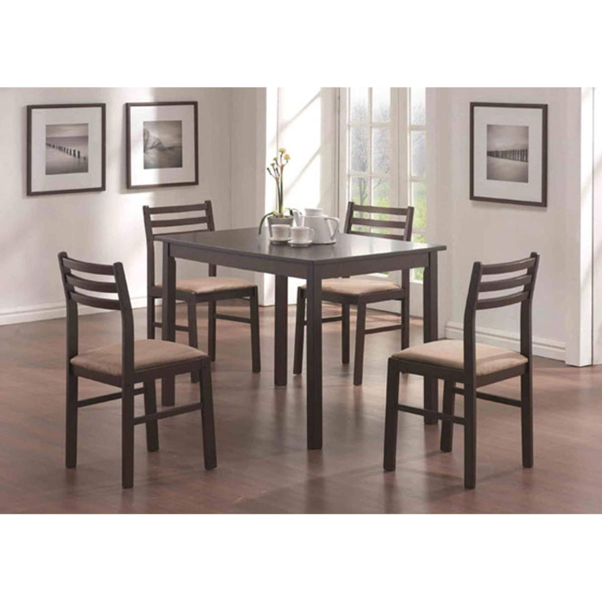 Cappuccino Veneer 5 Piece Dining Set R4221