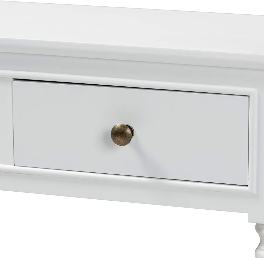 White 3-Drawer Wood Console Table M90247