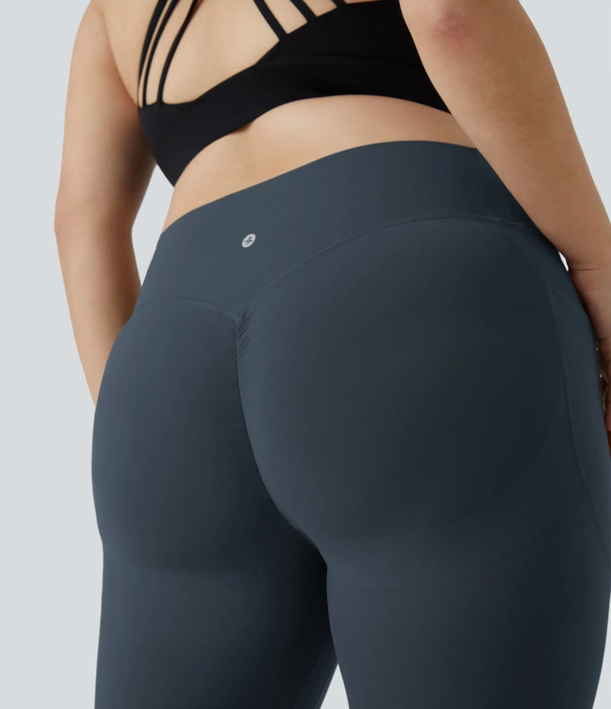 High Waisted Tummy Control Shaping Leggings Plus Size V49301
