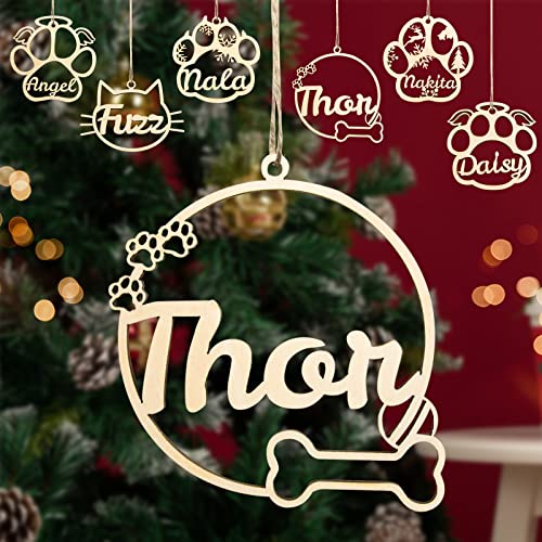 Wooden Dog Christmas Ornament U65859
