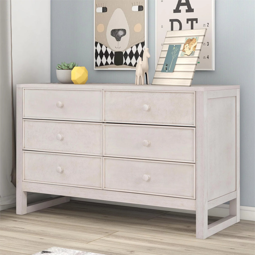 Rustic Wooden 6 Drawer Dresser Z883252