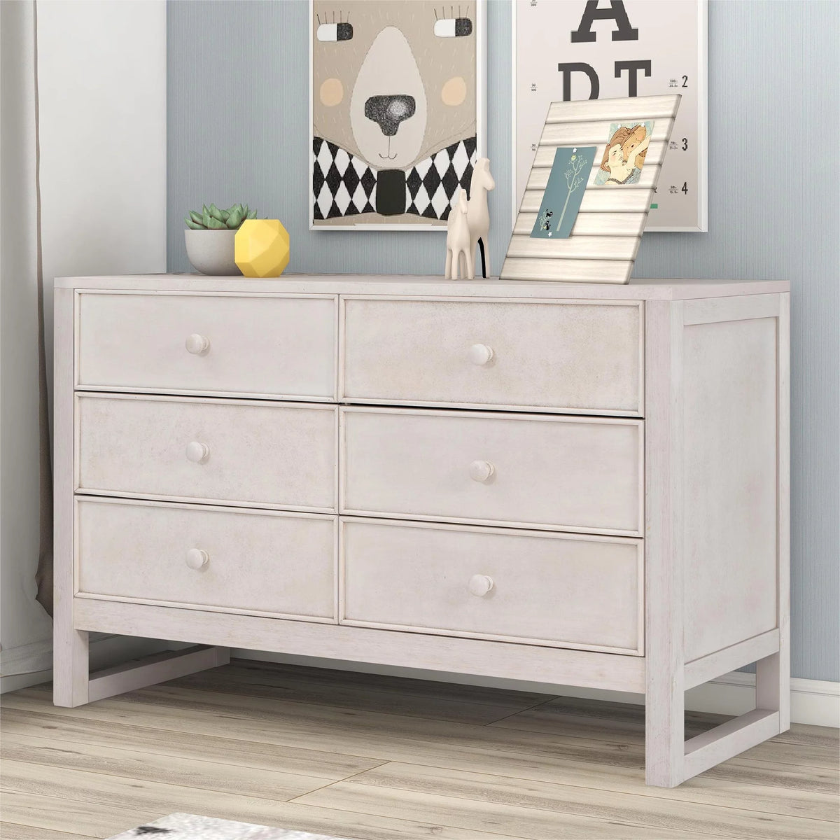 Rustic Wooden 6 Drawer Dresser Z883252