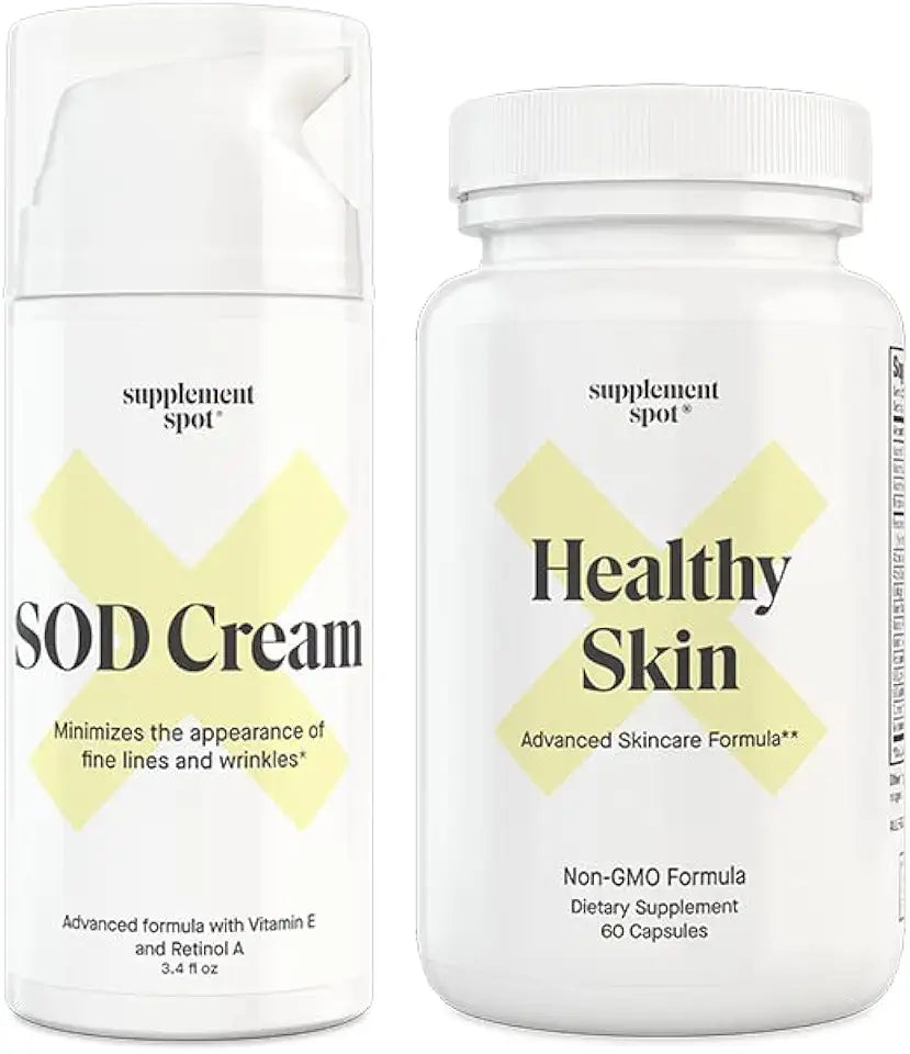 Superoxide Dismutase Facial Cream and Anti-Aging Supplement K8696