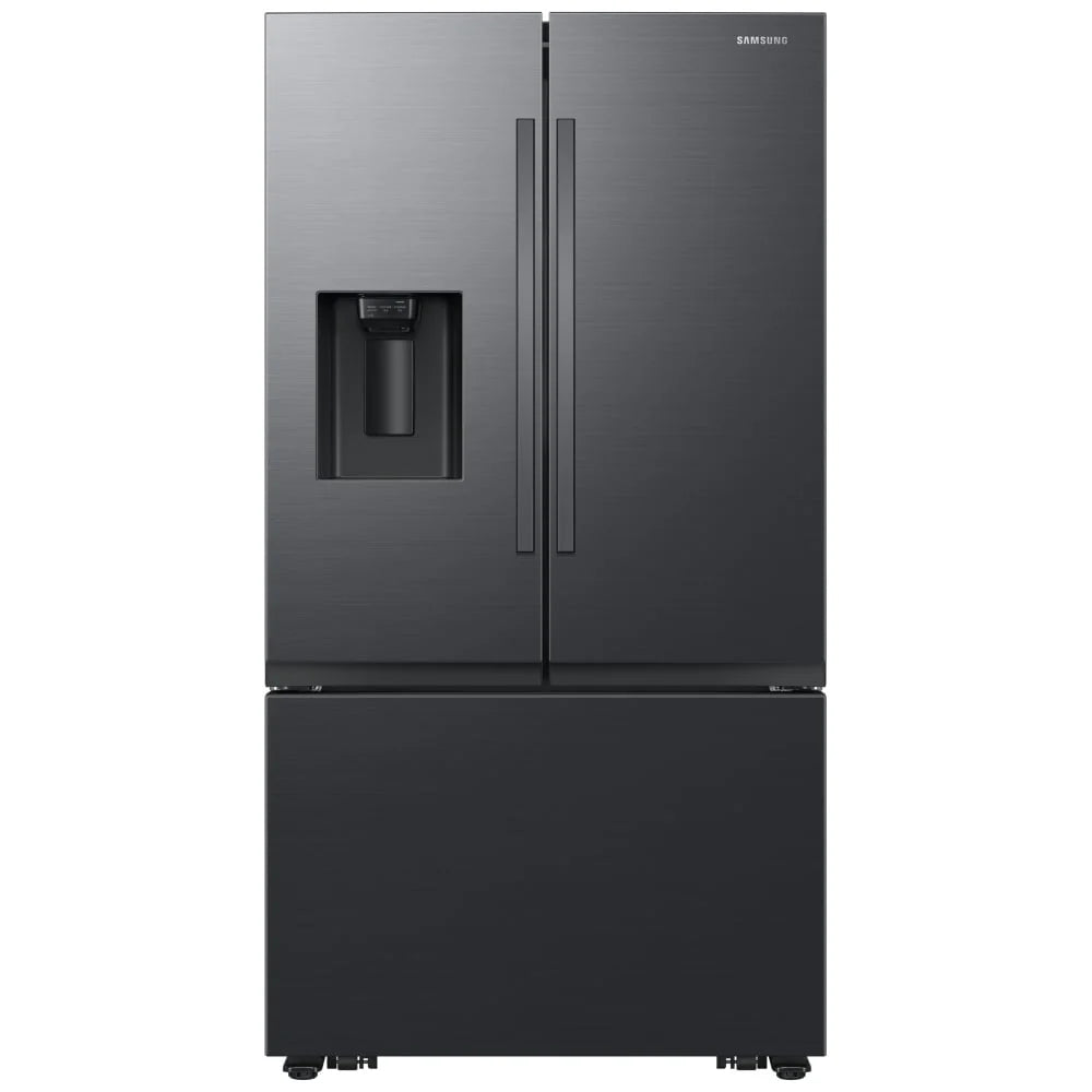 36 In. 30.5 Cu. Ft. Matte Black Steel 3 Door French Door Refrigerator M749544
