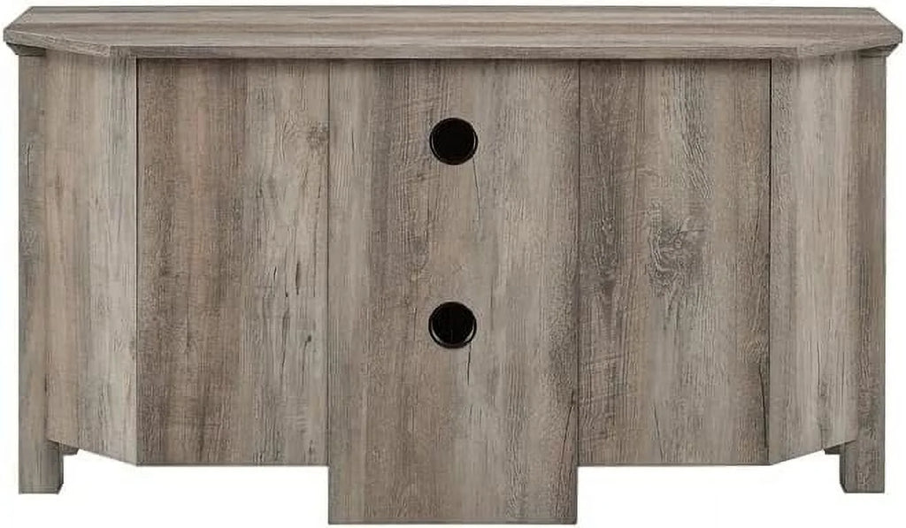 44" Corner TV Stand Console in Gray Wash Q8480