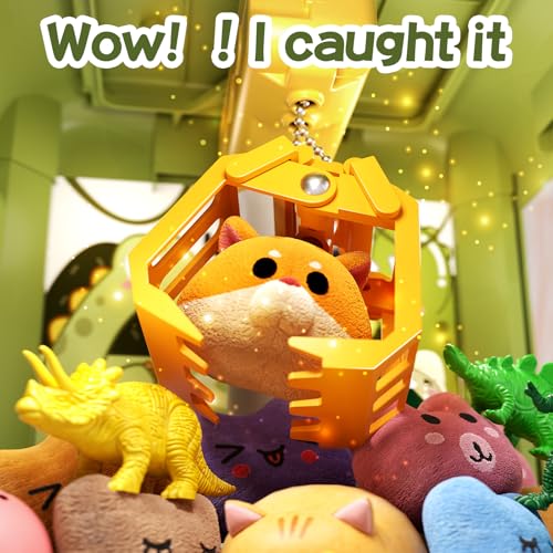 Electronic Arcade Game Machine with Music, Includes 10 Plush Toys & 12 Dinosaur Accessories Y11263