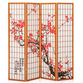 5.8 ft Tall 4 Panel Wood Room Divider K611