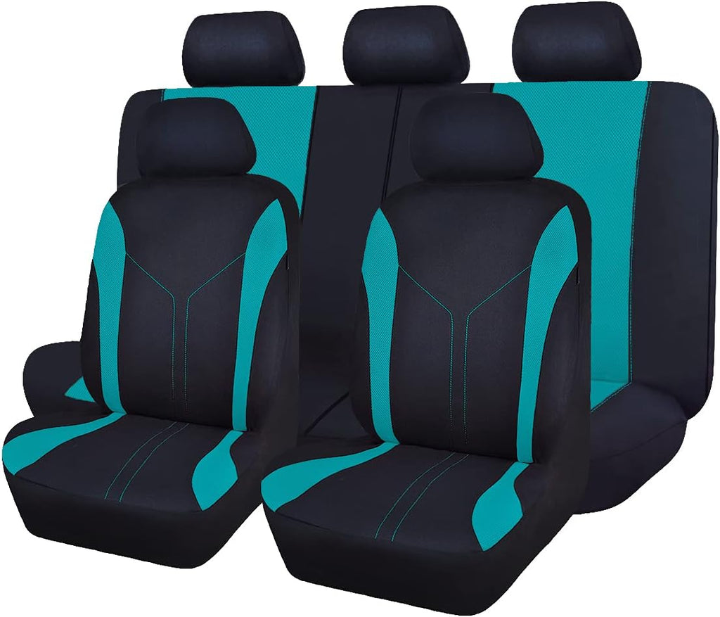 Black Pink Polyester Car Seat Covers V112909