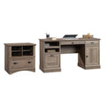 Salt Oak 2 Piece Desk and File Cabinet Set R996