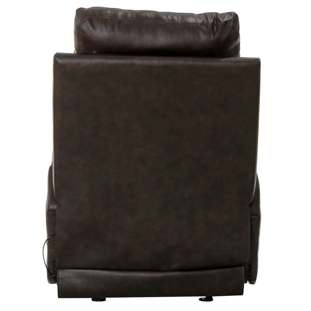 Brown Top Grain Italian Leather Power Recliner W411