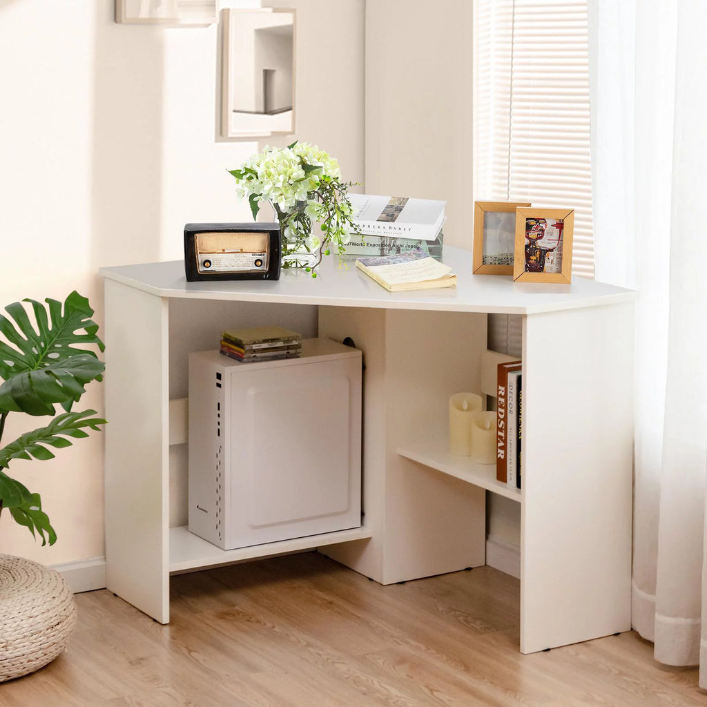 White Corner Computer Desk G273