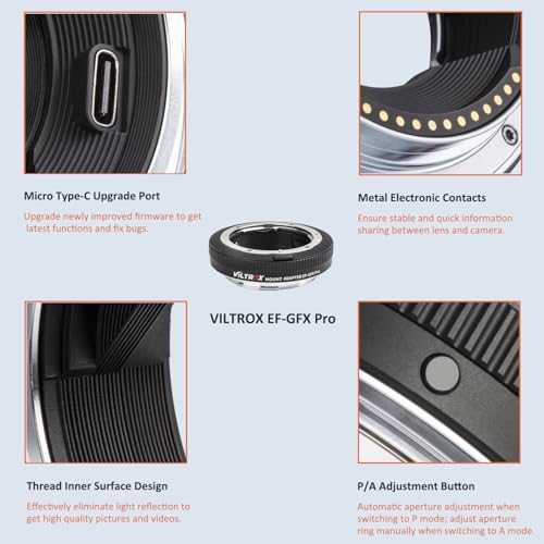 Auto-Focus Lens Adapter for Canon EF/EF-S to Fuji G-Mount U47995