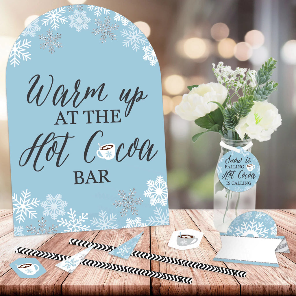 50 Pieces Hot Cocoa Drink Bar Decorations Kit E141