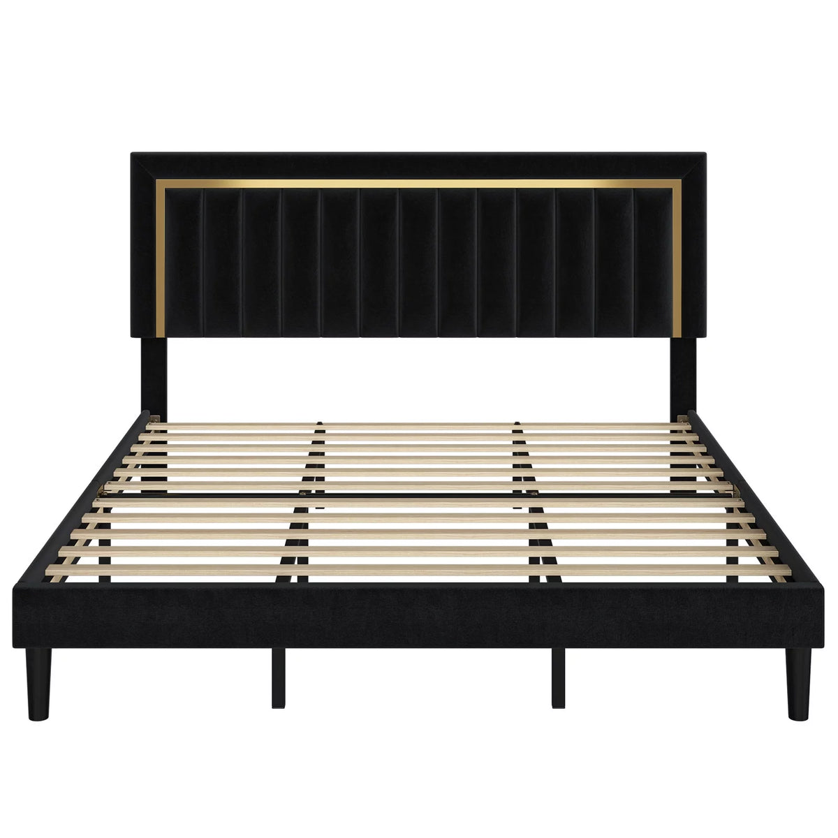 Queen Velvet Tufted Upholstered Platform Bed Frame X382