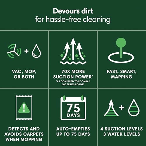 Robot Vacuum & Mop with AutoEmpty Dock L833242