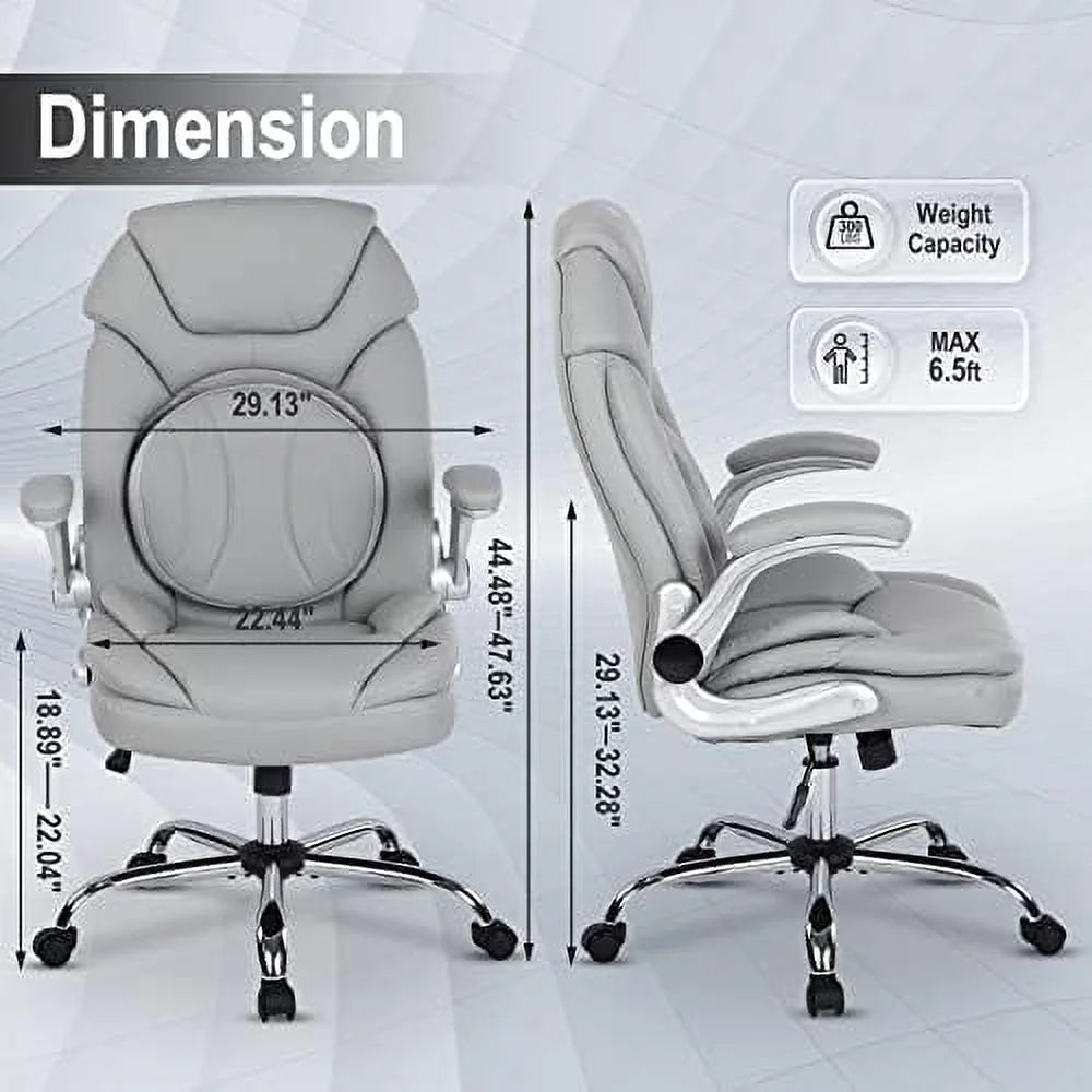Executive Ergonomic PU Leather Office Chair with Lumbar Support A738