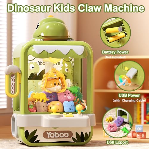 Electronic Arcade Game Machine with Music, Includes 10 Plush Toys & 12 Dinosaur Accessories Y11263