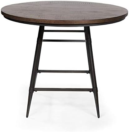 45 Round Counter Height Dining Table in Weathered Brown Gray H2703