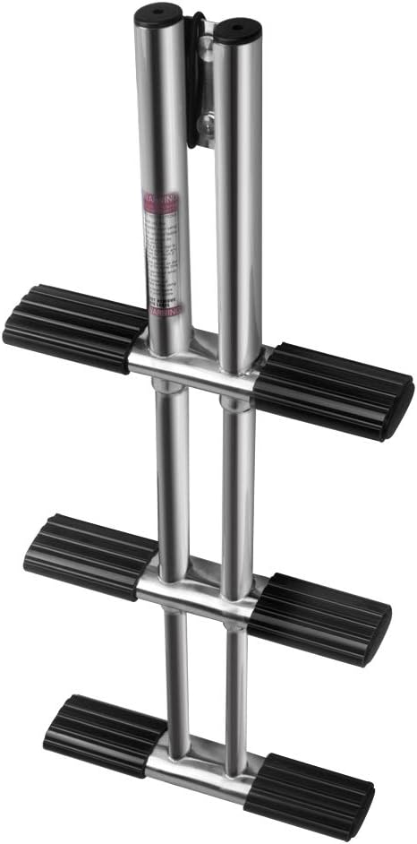 Dual Vertical Telescoping 3 Step Stainless Steel Boat Ladder I417