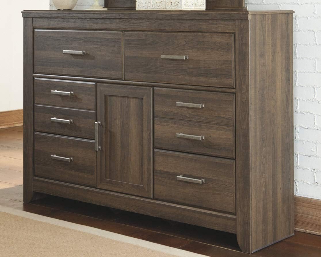 Rustic 6 Drawer Dresser with Cabinet D1456