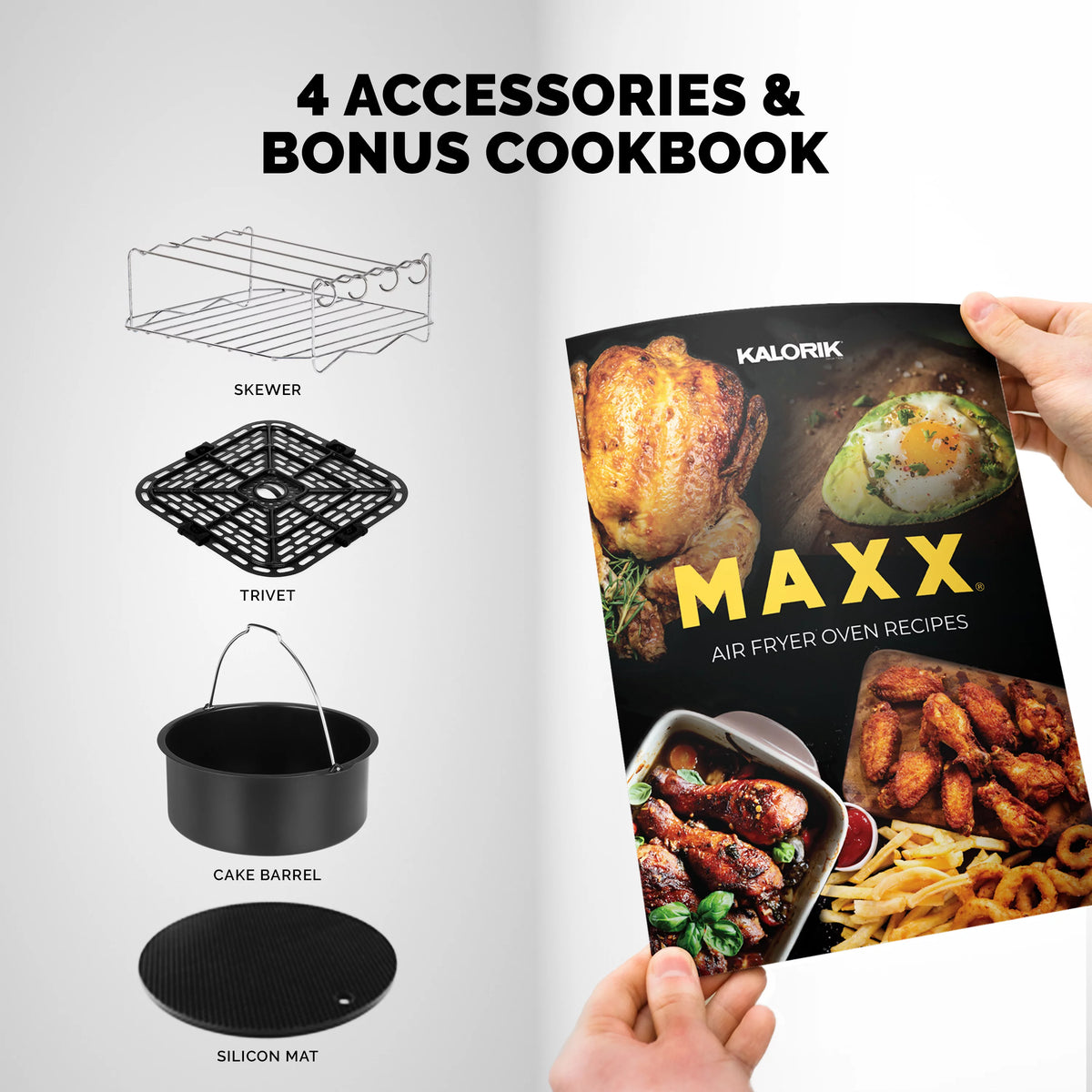 4 Quart Digital Air Fryer with 4 Accessories M141833