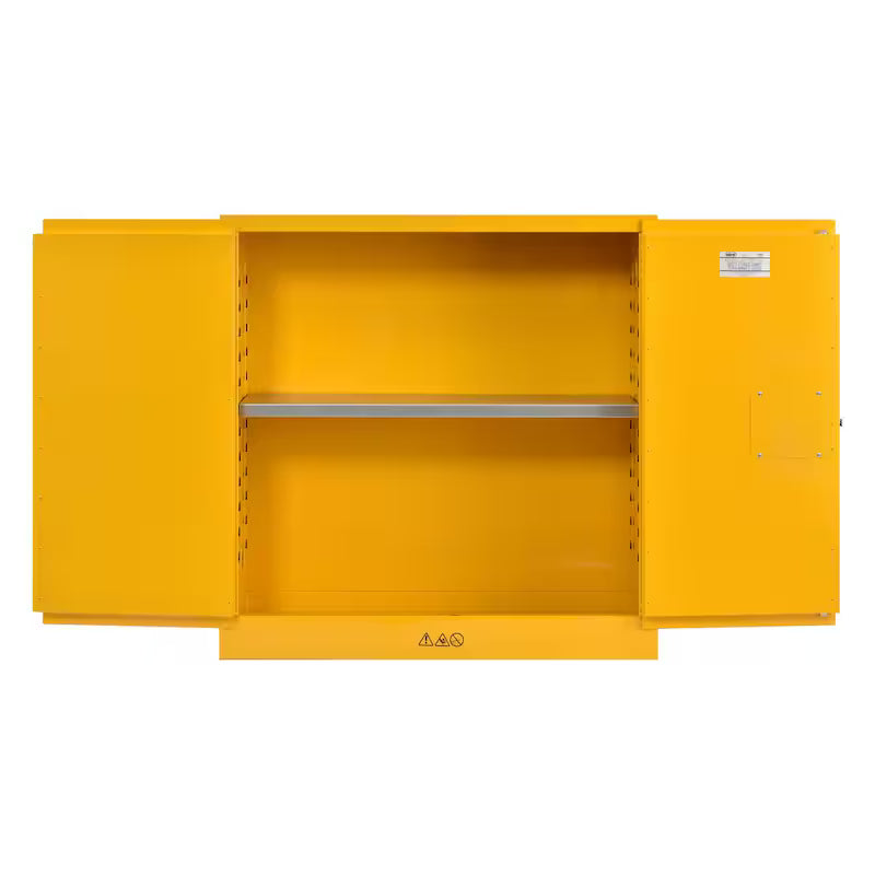 Steel Freestanding Garage Cabinet in Safety Yellow R10661