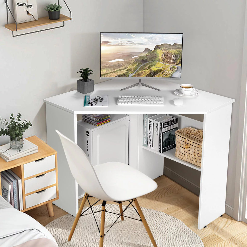 White Corner Computer Desk G273