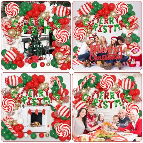 180 Pcs Christmas Balloon Arch Garland Kit J293970