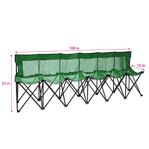 Portable Sports Bench with Mesh Seat and Back Q8606